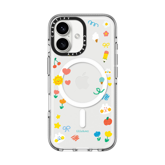 Liliuhms x CASETiFY iPhone 16 Case Cartoon Clear Clear Case MagSafe Compatible Colors & Crayons Father's Day Liliuhms x CASETiFY iPhone 16 Case Cartoon Clear Clear Case MagSafe Compatible Colors & Crayons Father's Day
