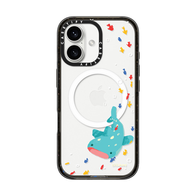 Liliuhms x CASETiFY iPhone 16 ケース ブラック インパクトケース MagSafe対応 Whale Shark's Open Space