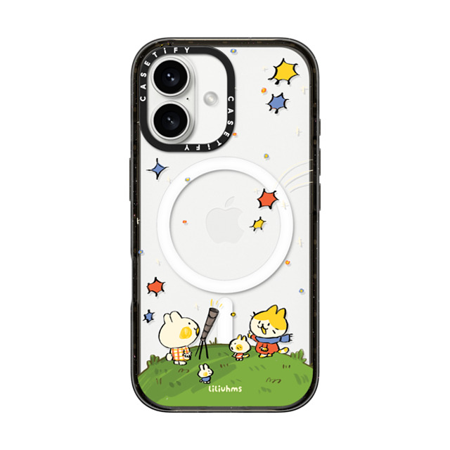 Liliuhms x CASETiFY iPhone 16 ケース ブラック インパクトケース MagSafe対応 Starry Night with Friends