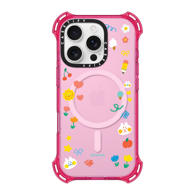 Liliuhms x CASETiFY iPhone 16 Pro Case プリムローズ ピンク バウンスケース Colors & Crayons Liliuhms x CASETiFY iPhone 16 Pro Case プリムローズ ピンク バウンスケース Colors & Crayons