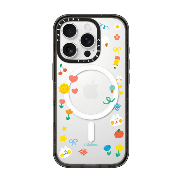 Liliuhms x CASETiFY iPhone 16 Pro ケース Cartoon ブラック インパクトケース MagSafe対応 Colors & Crayons Father's Day Liliuhms x CASETiFY iPhone 16 Pro ケース Cartoon ブラック インパクトケース MagSafe対応 Colors & Crayons Father's Day