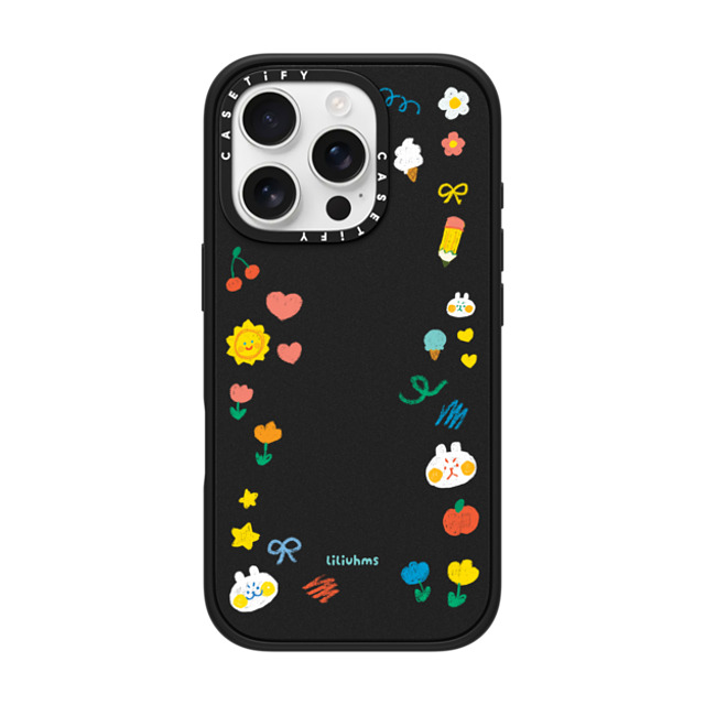 Liliuhms x CASETiFY iPhone 16 Pro ケース Cartoon マットブラック インパクトケース MagSafe対応 Colors & Crayons Father's Day Liliuhms x CASETiFY iPhone 16 Pro ケース Cartoon マットブラック インパクトケース MagSafe対応 Colors & Crayons Father's Day