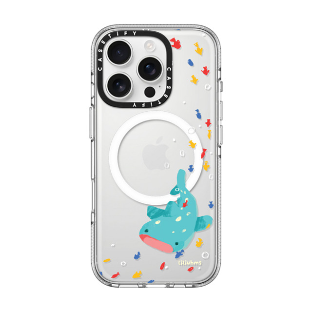 Liliuhms x CASETiFY iPhone 16 Pro ケース クリア クリア ケース MagSafe対応 Whale Shark's Open Space