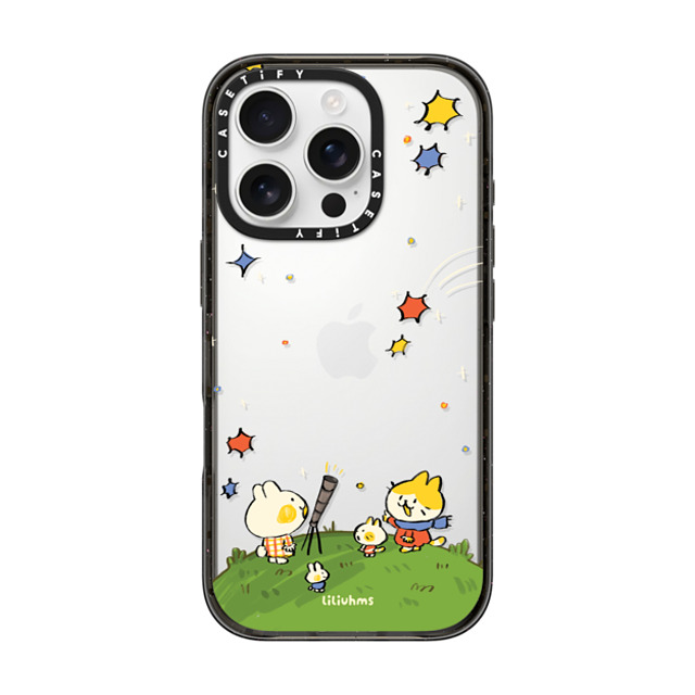 Liliuhms x CASETiFY iPhone 16 Pro ケース ブラック インパクトケース Starry Night with Friends