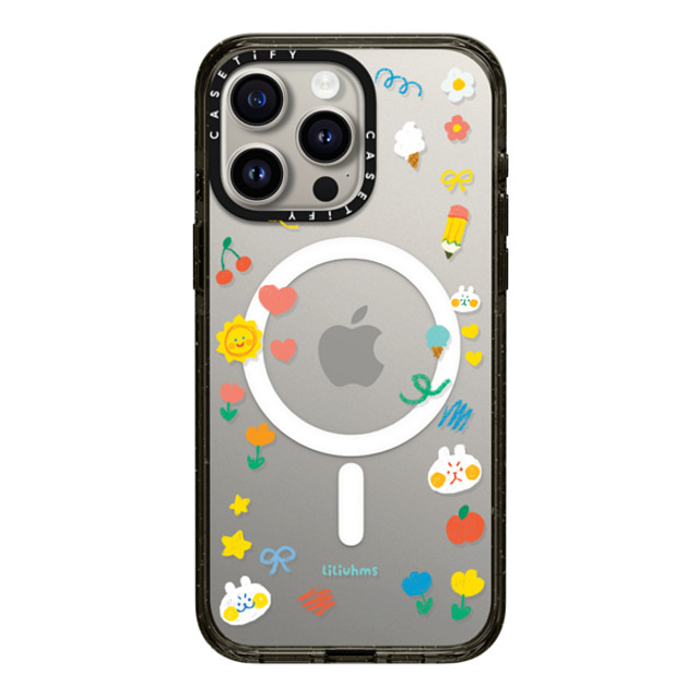 Liliuhms x CASETiFY iPhone 15 Pro Max ケース Cartoon ブラック インパクトケース MagSafe対応 Colors & Crayons Back to School Liliuhms x CASETiFY iPhone 15 Pro Max ケース Cartoon ブラック インパクトケース MagSafe対応 Colors & Crayons Back to School