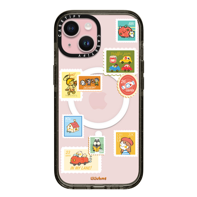 Liliuhms x CASETiFY iPhone 15 ケース Cartoon ブラック インパクトケース MagSafe対応 Pop of Postage Father's Day Liliuhms x CASETiFY iPhone 15 ケース Cartoon ブラック インパクトケース MagSafe対応 Pop of Postage Father's Day