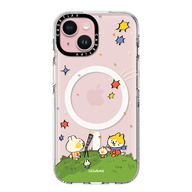 Liliuhms x CASETiFY iPhone 15 ケース クリア クリア ケース MagSafe対応 Starry Night with Friends