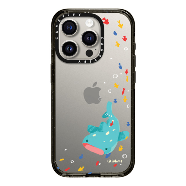 Liliuhms x CASETiFY iPhone 15 Pro ケース ブラック インパクトケース Whale Shark's Open Space