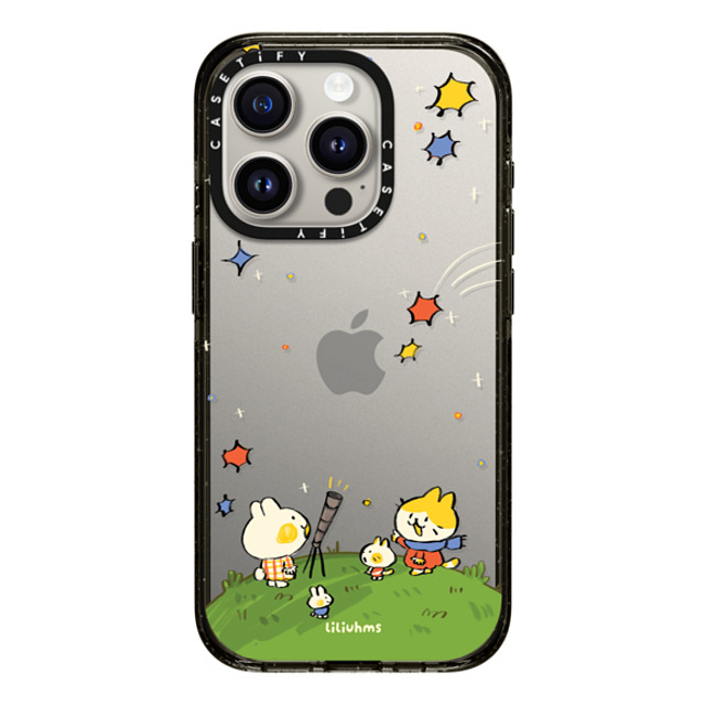 Liliuhms x CASETiFY iPhone 15 Pro ケース ブラック インパクトケース Starry Night with Friends