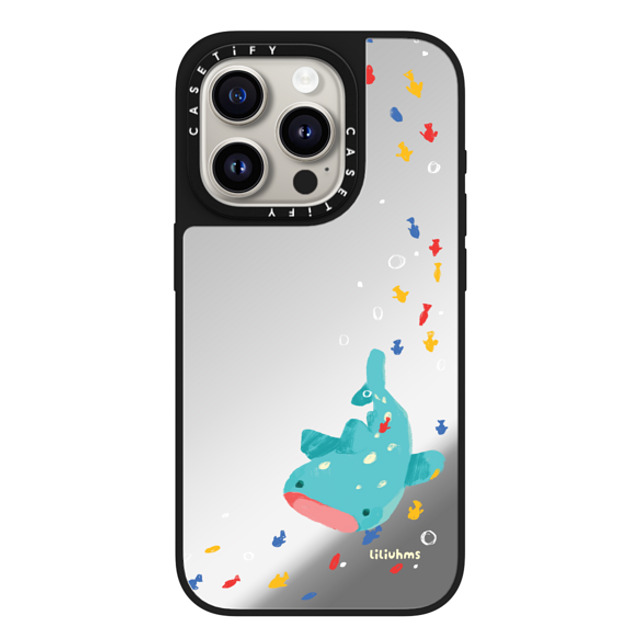 Liliuhms x CASETiFY iPhone 15 Pro Case Silver on Black ミラーケース MagSafe対応 Whale Shark's Open Space Liliuhms x CASETiFY iPhone 15 Pro Case Silver on Black ミラーケース MagSafe対応 Whale Shark's Open Space