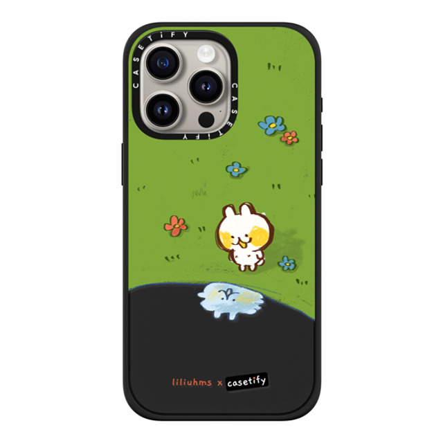Liliuhms x CASETiFY iPhone 15 Pro Max Case Matte Black Impact Case MagSafe Compatible Bun's Reflection Liliuhms x CASETiFY iPhone 15 Pro Max Case Matte Black Impact Case MagSafe Compatible Bun's Reflection