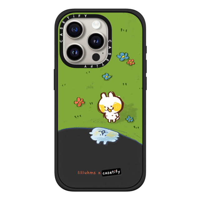 Liliuhms x CASETiFY iPhone 15 Pro Case Matte Black Impact Case MagSafe Compatible Bun's Reflection Liliuhms x CASETiFY iPhone 15 Pro Case Matte Black Impact Case MagSafe Compatible Bun's Reflection