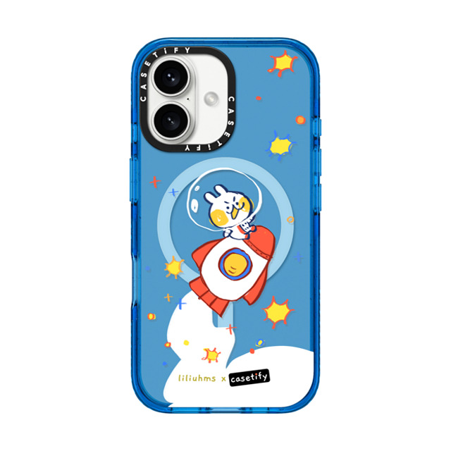 Liliuhms x CASETiFY iPhone 16 Case スカイブルー Impact Case MagSafe Compatible Rocket Bun in Space Liliuhms x CASETiFY iPhone 16 Case スカイブルー Impact Case MagSafe Compatible Rocket Bun in Space