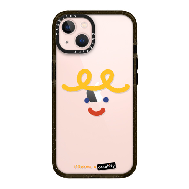 Liliuhms x CASETiFY iPhone 13 ケース ブラック インパクトケース Macaroni Smile