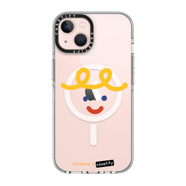 Liliuhms x CASETiFY iPhone 13 ケース クリア クリア ケース MagSafe対応 Macaroni Smile