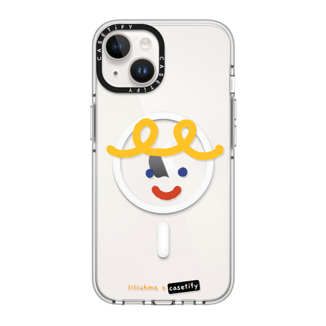 Liliuhms x CASETiFY iPhone 14 ケース クリア クリア ケース MagSafe対応 Macaroni Smile