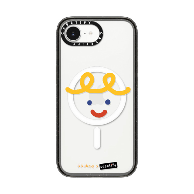 Liliuhms x CASETiFY iPhone 16e Case Cartoon,Icon Black Impact Case MagSafe Compatible Macaroni Smile Back to School Liliuhms x CASETiFY iPhone 16e Case Cartoon,Icon Black Impact Case MagSafe Compatible Macaroni Smile Back to School