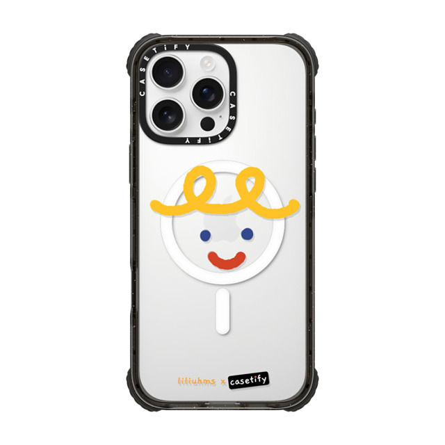 Liliuhms x CASETiFY iPhone 16 Pro Max Case Black ウルトラ インパクトケース MagSafe 対応 Macaroni Smile Liliuhms x CASETiFY iPhone 16 Pro Max Case Black ウルトラ インパクトケース MagSafe 対応 Macaroni Smile