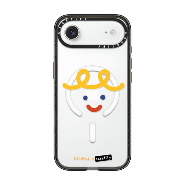 Liliuhms x CASETiFY iPhone Air Case Cartoon,Icon Black Impact Case MagSafe Compatible Macaroni Smile by liliuhms Liliuhms x CASETiFY iPhone Air Case Cartoon,Icon Black Impact Case MagSafe Compatible Macaroni Smile by liliuhms