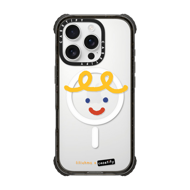 Liliuhms x CASETiFY iPhone 16 Pro Case Black ウルトラ インパクトケース MagSafe 対応 Macaroni Smile Liliuhms x CASETiFY iPhone 16 Pro Case Black ウルトラ インパクトケース MagSafe 対応 Macaroni Smile