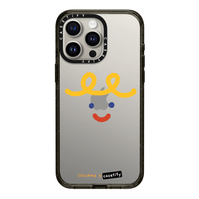 Liliuhms x CASETiFY iPhone 15 Pro Max ケース ブラック インパクトケース Macaroni Smile