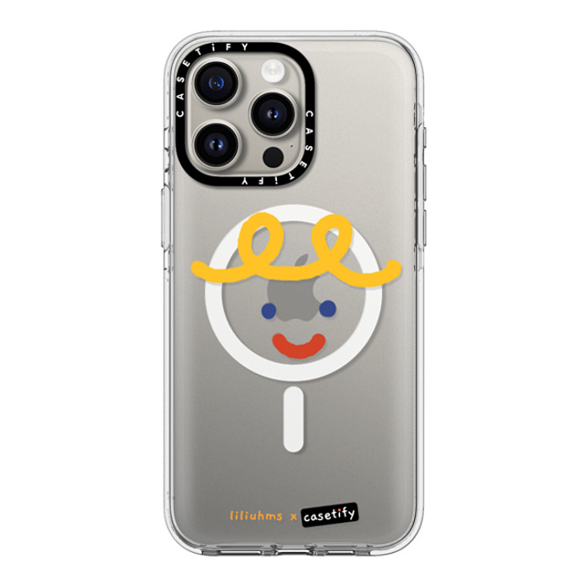 Liliuhms x CASETiFY iPhone 15 Pro Max ケース クリア クリア ケース MagSafe対応 Macaroni Smile