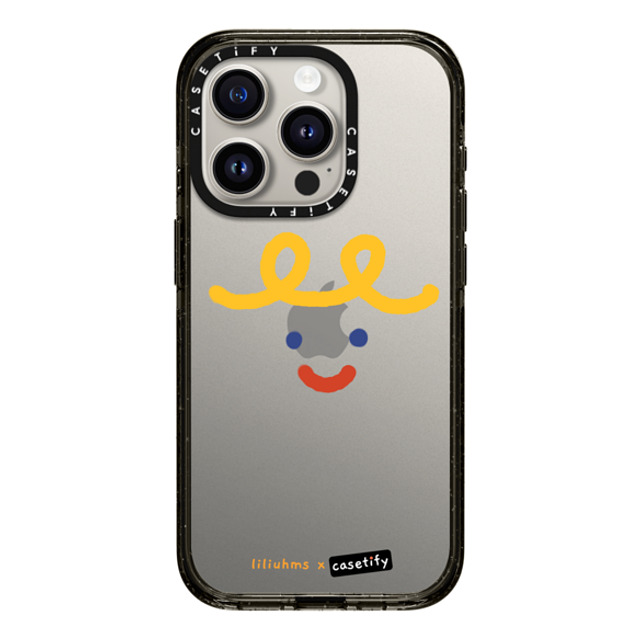 Liliuhms x CASETiFY iPhone 15 Pro ケース ブラック インパクトケース Macaroni Smile