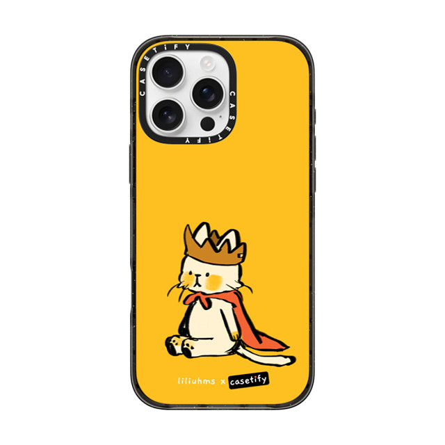 Liliuhms x CASETiFY iPhone 16 Pro Max ケース Cat,Cartoon ブラック インパクトケース MagSafe対応 The King of Cats Father's Day Liliuhms x CASETiFY iPhone 16 Pro Max ケース Cat,Cartoon ブラック インパクトケース MagSafe対応 The King of Cats Father's Day