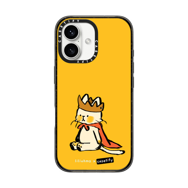 Liliuhms x CASETiFY iPhone 16 Case Cat,Cartoon Black Impact Case The King of Cats Father's Day Liliuhms x CASETiFY iPhone 16 Case Cat,Cartoon Black Impact Case The King of Cats Father's Day
