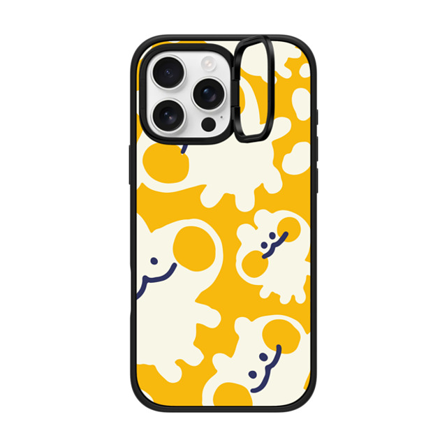 Liliuhms x CASETiFY iPhone 16 Pro Max ケース マットブラック インパクトリングスタンドケース MagSafe対応 Melty Buns