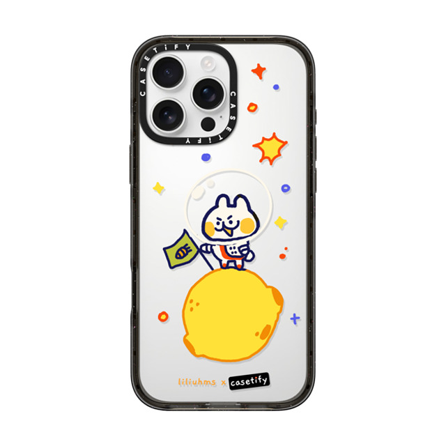 Liliuhms x CASETiFY iPhone 16 Pro Max ケース Star,Bunny ブラック インパクトケース Bun in Space Back to School Liliuhms x CASETiFY iPhone 16 Pro Max ケース Star,Bunny ブラック インパクトケース Bun in Space Back to School