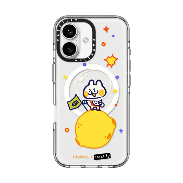 Liliuhms x CASETiFY iPhone 16 ケース Star,Bunny クリア クリア ケース MagSafe対応 Bun in Space Back to School Liliuhms x CASETiFY iPhone 16 ケース Star,Bunny クリア クリア ケース MagSafe対応 Bun in Space Back to School
