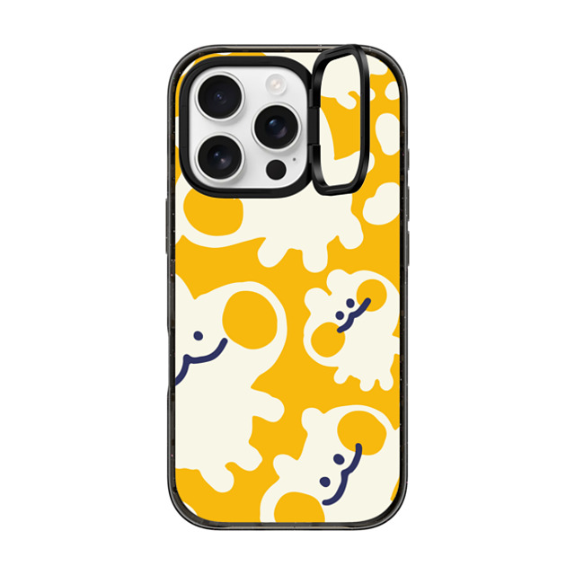 Liliuhms x CASETiFY iPhone 16 Pro ケース ブラック インパクトリングスタンドケース MagSafe対応 Melty Buns