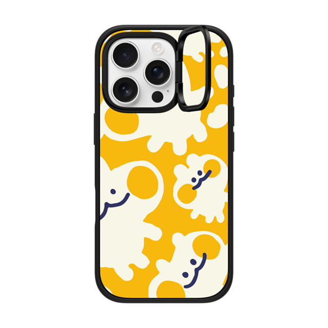 Liliuhms x CASETiFY iPhone 16 Pro ケース マットブラック インパクトリングスタンドケース MagSafe対応 Melty Buns