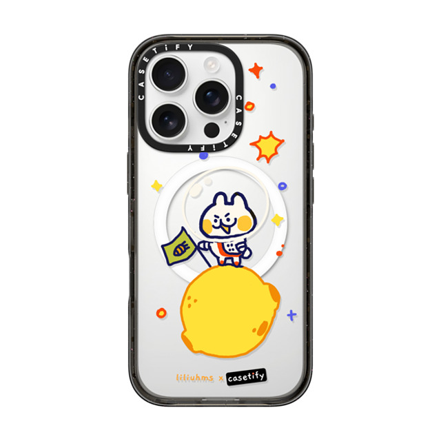 Liliuhms x CASETiFY iPhone 16 Pro ケース Star,Bunny ブラック インパクトケース MagSafe対応 Bun in Space Back to School Liliuhms x CASETiFY iPhone 16 Pro ケース Star,Bunny ブラック インパクトケース MagSafe対応 Bun in Space Back to School