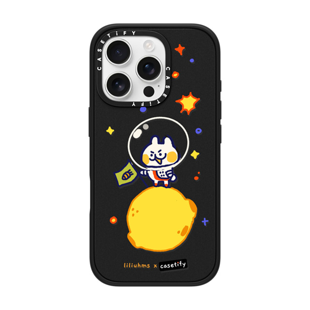 Liliuhms x CASETiFY iPhone 16 Pro Case Matte Black Impact Case Bun in Space Liliuhms x CASETiFY iPhone 16 Pro Case Matte Black Impact Case Bun in Space