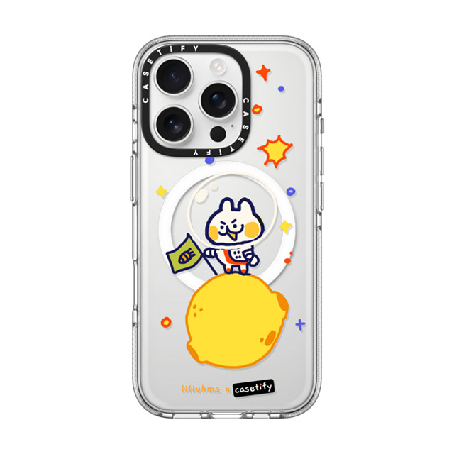 Liliuhms x CASETiFY iPhone 16 Pro ケース Star,Bunny クリア クリア ケース MagSafe対応 Bun in Space Back to School Liliuhms x CASETiFY iPhone 16 Pro ケース Star,Bunny クリア クリア ケース MagSafe対応 Bun in Space Back to School