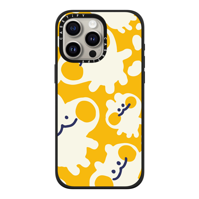 Liliuhms x CASETiFY iPhone 15 Pro Max ケース マットブラック インパクトケース MagSafe対応 Melty Buns