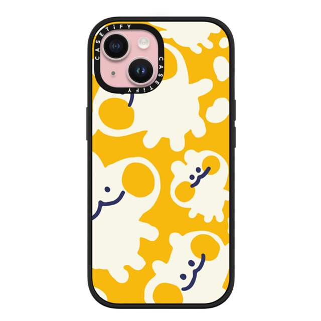 Liliuhms x CASETiFY iPhone 15 ケース マットブラック インパクトケース MagSafe対応 Melty Buns