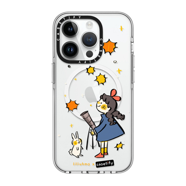 Liliuhms x CASETiFY iPhone 14 Pro ケース クリア クリア ケース MagSafe対応 Starry Night