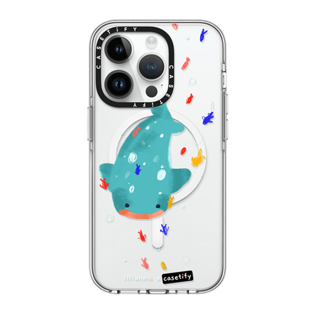 Liliuhms x CASETiFY iPhone 14 Pro ケース クリア クリア ケース MagSafe対応 Whale Shark & Friends