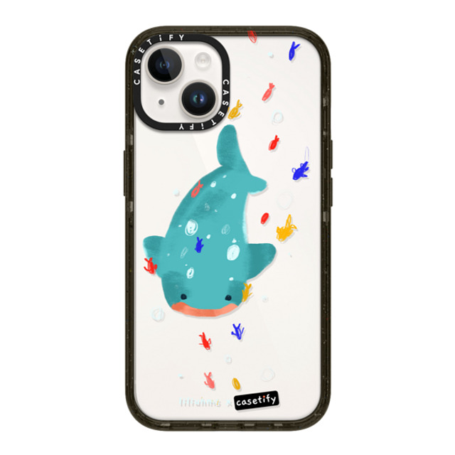 Liliuhms x CASETiFY iPhone 14 ケース ブラック インパクトケース Whale Shark & Friends