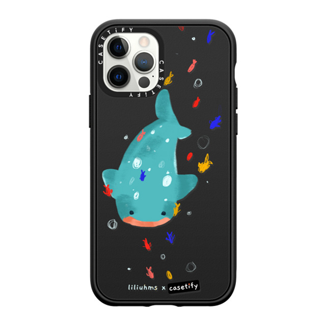 Liliuhms x CASETiFY iPhone 12 Pro ケース Summer,Ocean マットブラック インパクトケース Whale Shark & Friends Father's Day Liliuhms x CASETiFY iPhone 12 Pro ケース Summer,Ocean マットブラック インパクトケース Whale Shark & Friends Father's Day
