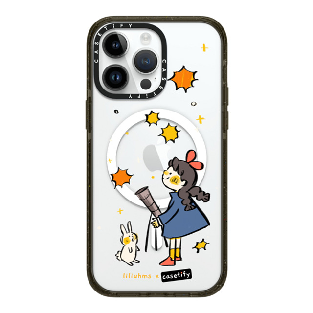 Liliuhms x CASETiFY iPhone 14 Pro Max ケース ブラック インパクトケース MagSafe対応 Starry Night