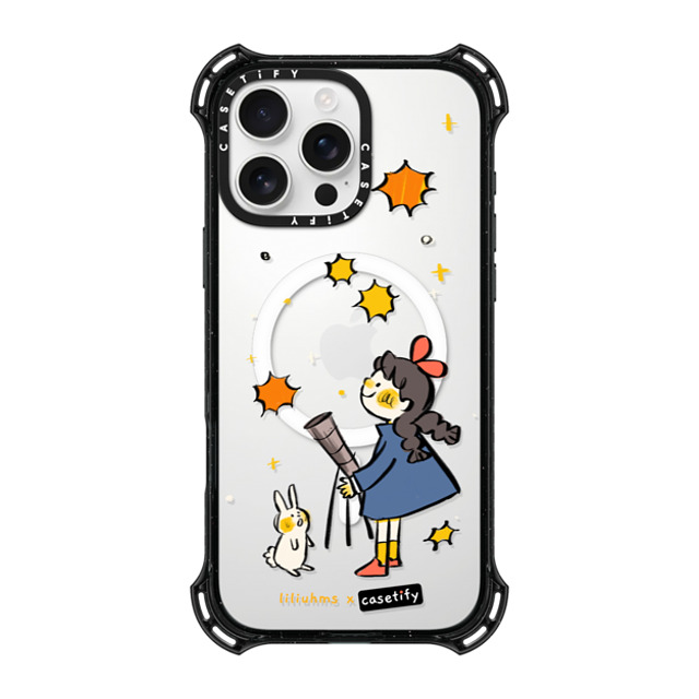 Liliuhms x CASETiFY iPhone 16 Pro Max ケース ブラック バウンスケース Starry Night