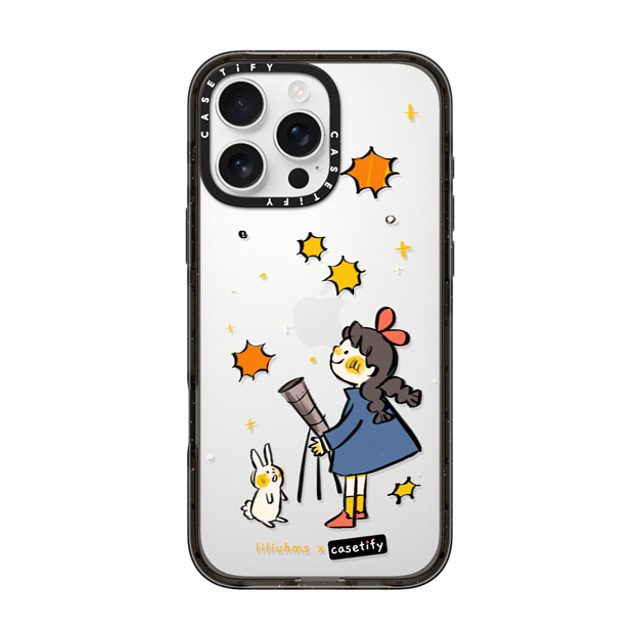 Liliuhms x CASETiFY iPhone 16 Pro Max ケース ブラック インパクトケース Starry Night