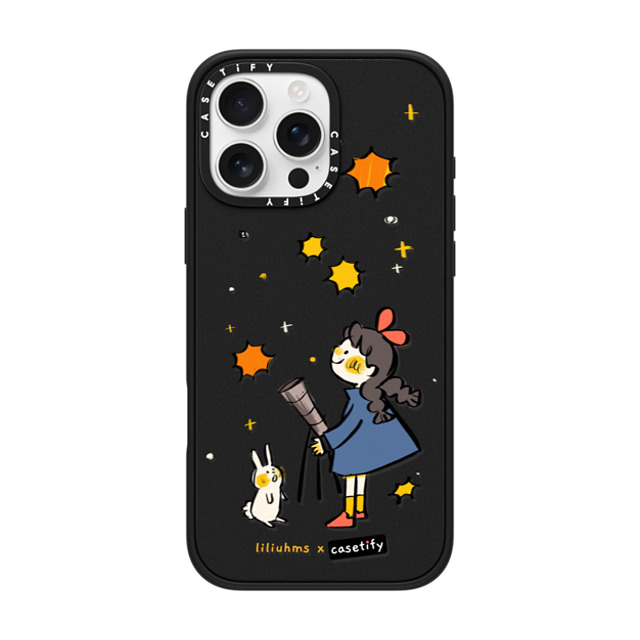 Liliuhms x CASETiFY iPhone 16 Pro Max ケース マットブラック インパクトケース Starry Night