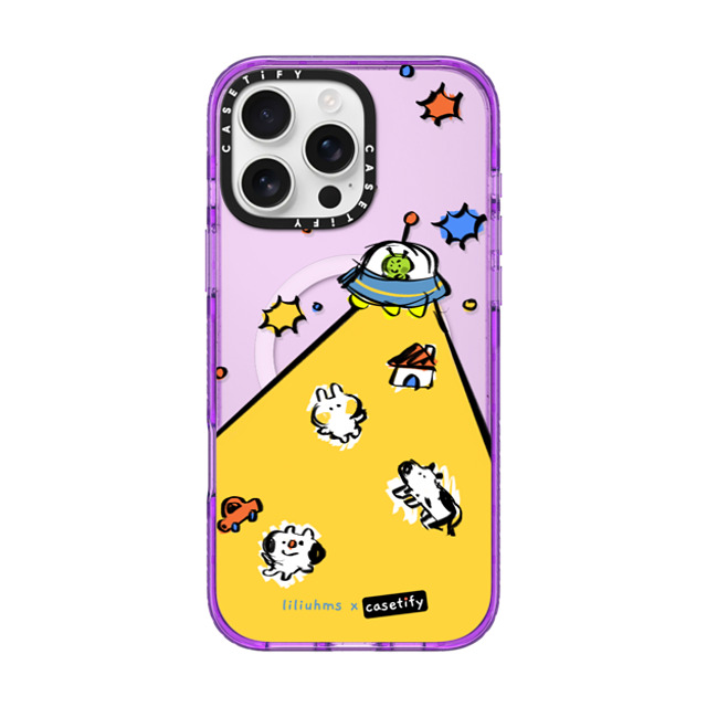 Liliuhms x CASETiFY iPhone 16 Pro Max ケース パープル インパクトケース MagSafe対応 Alien Invader
