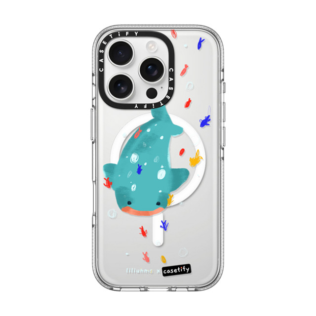 Liliuhms x CASETiFY iPhone 16 Pro ケース クリア クリア ケース MagSafe対応 Whale Shark & Friends