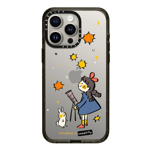 Liliuhms x CASETiFY iPhone 15 Pro Max ケース ブラック インパクトケース Starry Night